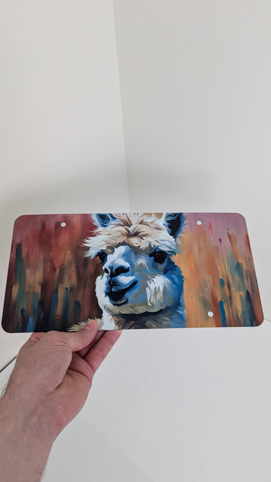 Matrícula con bandera de llama