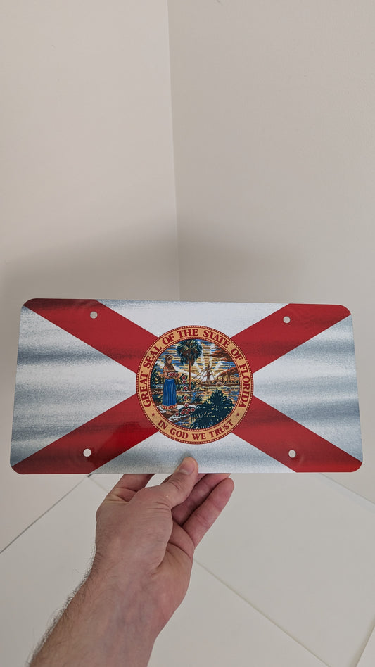 Matrícula con la bandera de Florida
